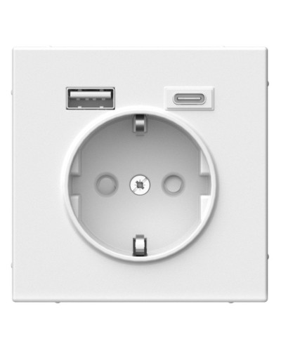 ArtGallery розетка 1-местная с USB тип-A+C, скрытой установки, механизм, белый (GAL000132). Розетка с USB. Systeme Electric в Новомосковске
