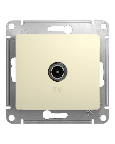 Glossa розетка TV антенна коннектор, 1-местная, скрытой установки, механизм, бежевый (GSL000293). Розетка TV антенна. Systeme Electric в Новомосковске