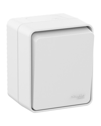 AtlasDesign PROFI54 выключатель 1-клавишный, открытой установки, белый (ATN540111). Выключатель. Systeme Electric в Новомосковске