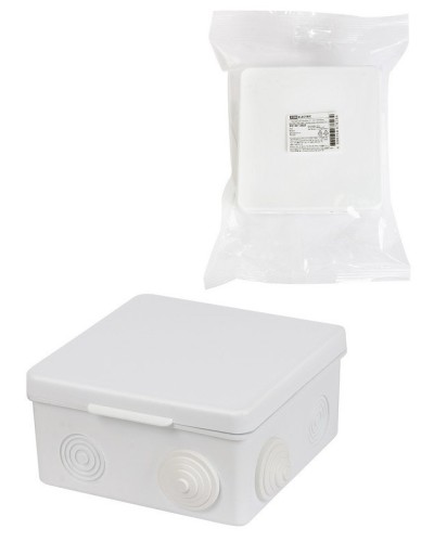Коробка ОП 100х100х55мм, крышка, IP54, 8вх. (SQ1401-0513). Распаячная коробка. TDM ЕLECTRIC в Новомосковске