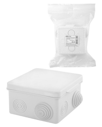 Коробка ОП 80х80х50мм, крышка, IP54, 7вх., белая (SQ1401-0922). Распаячная коробка. TDM ЕLECTRIC в Новомосковске