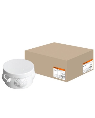 Коробка ОП D65х40мм, крышка, IP54, 4вх. (SQ1401-0501). Распаячная коробка. TDM ЕLECTRIC в Новомосковске