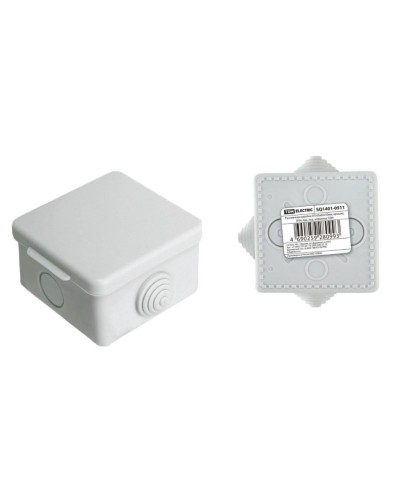 Коробка ОП 65х65х50мм, крышка, IP54, 4вх (SQ1401-0511). Распаячная коробка. TDM ЕLECTRIC в Новомосковске