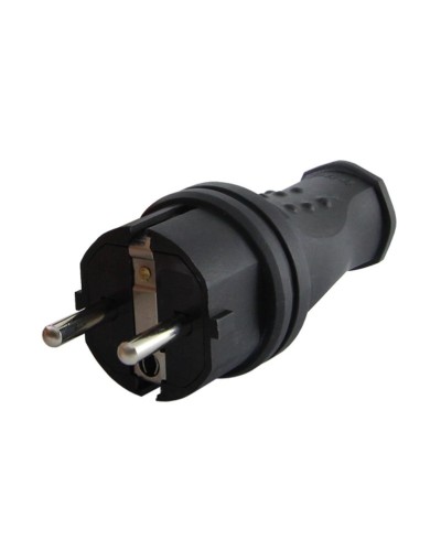 Вилка прямая 2Р+РЕ 16А 250В IP44 (SQ0612-0031). Вилка прямая каучук. TDM ЕLECTRIC в Новомосковске