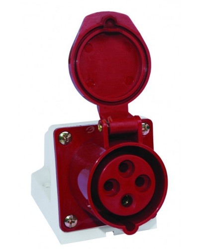 Розетка 124 стационарная 3Р+РЕ 32А 380В IP44 (SQ0602-0005). Розетка. TDM ЕLECTRIC в Новомосковске