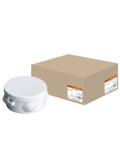 Коробка ОП D85х40мм, крышка, IP54, 4вх. (SQ1401-0502). Распаячная коробка. TDM ЕLECTRIC в Новомосковске