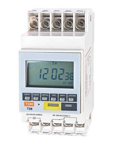 ТЭ8A-1мин/7дн-8on/off-16А-DIN TDM (SQ1503-0002). Таймер электронный. TDM ЕLECTRIC в Новомосковске