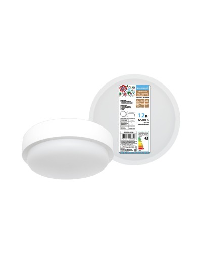 ДПП 3901 12Вт 6500К IP65 белый круг (SQ0366-0140). Светодиодный светильник LED. TDM ЕLECTRIC в Новомосковске