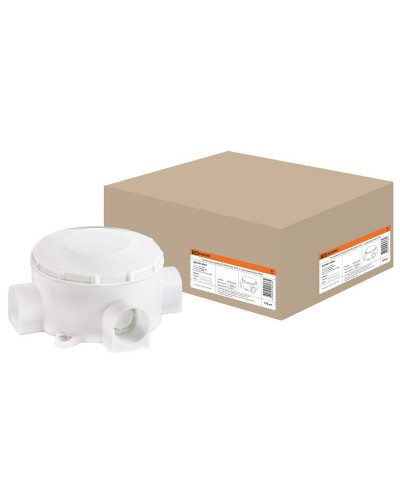 Распаячная коробка ОП D80х35мм, IP42, 3-х рожковая, белая TDM (SQ1401-4004). Распаячная коробка ОП. TDM ЕLECTRIC в Новомосковске