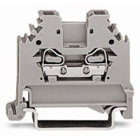 WAGO 280-101 клемма 2-х проводная серая. Клемма проходная на DIN-рейку с боковым подключением. WAGO