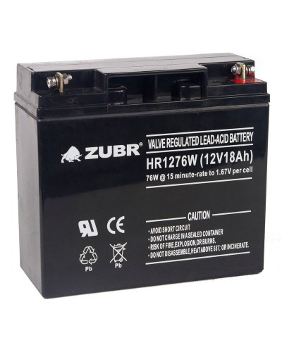ZUBR HR 1276W (12V, 18Ah). Аккумулятор герметичный свинцово-кислотный. ZUBR в Новомосковске