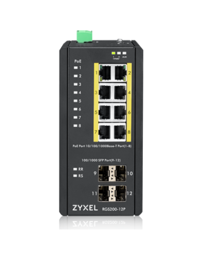 RGS200-12P-ZZ0101F. Промышленный L2 PoE+ коммутатор. ZYXEL в Новомосковске