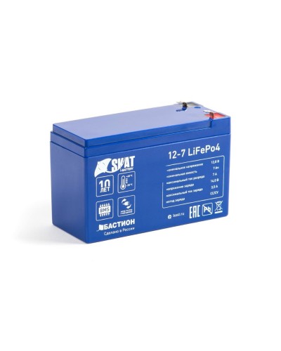 Skat i-Battery 12-7 LiFePo4 (645). Li-Ion аккумулятор. Бастион в Новомосковске