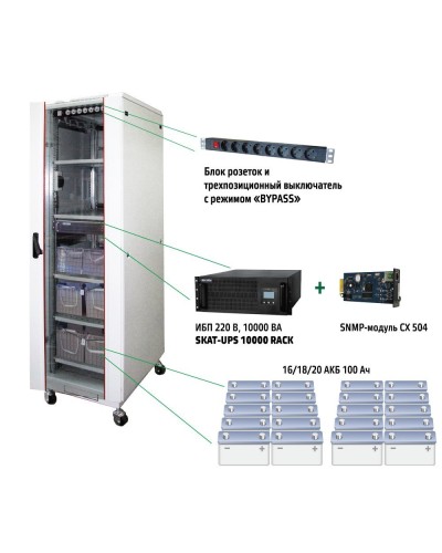 SKAT UPS 10000 SNMP (484). Комплекс бесперебойного питания. Бастион в Новомосковске