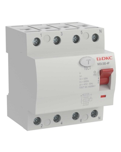 YON MAX MDL100 ВДТ, 4P, 30mA, 25A, АС (MDL100-4P2-25-AC). Автоматический выключатель дифференциальный (УЗО). ДКС в Новомосковске