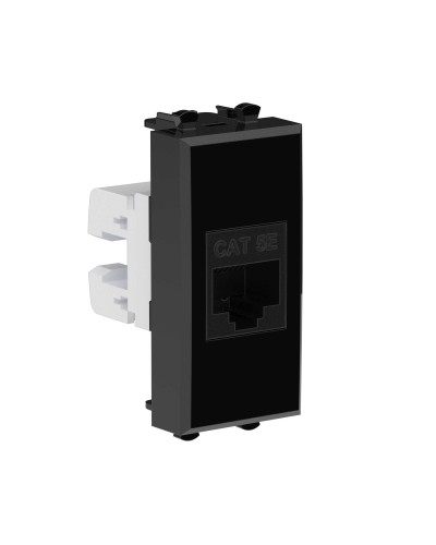 Розетка RJ-45, кат.5E, Avanti, 1 модуль, черный квадрат (4402661): Розетка компьютерная модульная в Новомосковске