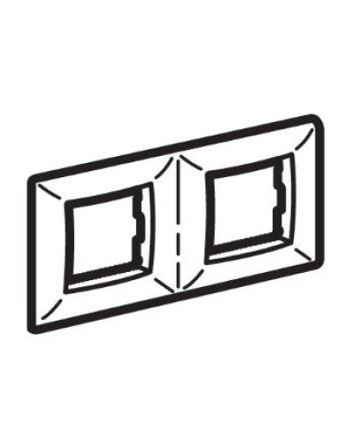 Рамка на 2+2 модуля (двухместная), слоновая кость (75012O): Рамка двухместная, Brava в Новомосковске
