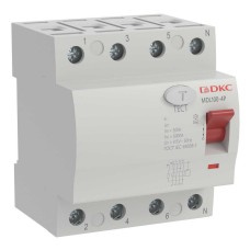 YON MAX MDL100 ВДТ, 4P, 30mA, 40A, АС (MDL100-4P2-40-AC). Автоматический выключатель дифференциальный (УЗО). ДКС