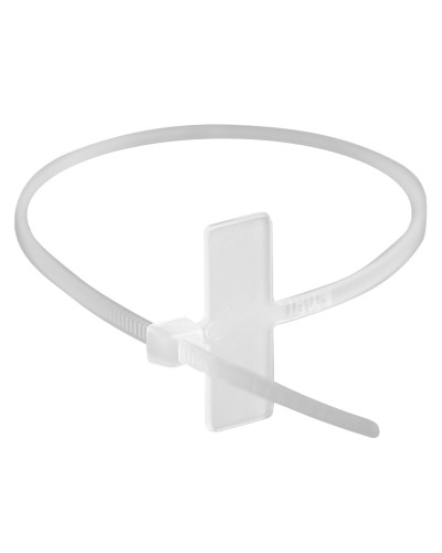 Хомут 2,5x100 белый (100шт) (252100SR-M): Хомут маркировочный, горизонтальная табличка под замком 24,5x7,8 в Новомосковске