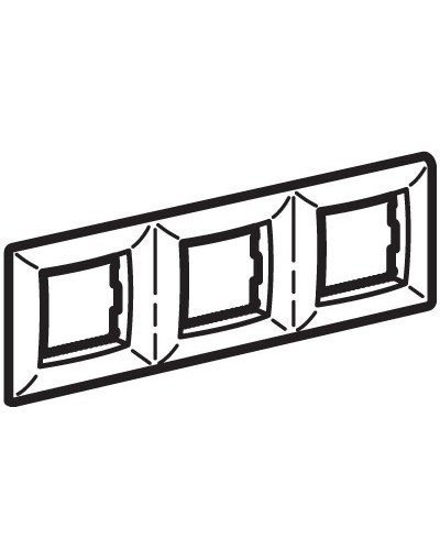 Рамка на 2+2+2 модуля (трехместная), слон. кость (75013O): Рамка трехместная, Brava в Новомосковске