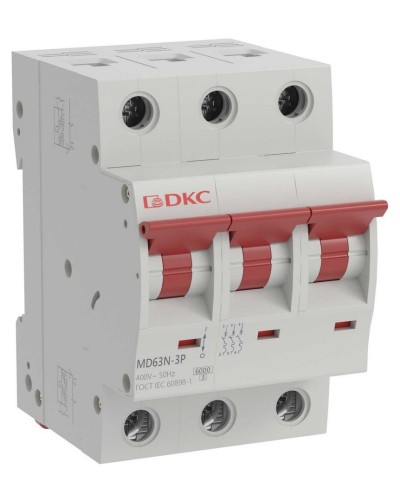 YON max MD63N 3P 25А 6кА C (MD63N-3PC25). Автоматический выключатель. ДКС в Новомосковске
