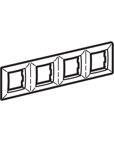 Рамка на 2+2+2+2 модуля (четырехместная), белая (75014W): Рамка четырехместная, Brava в Новомосковске