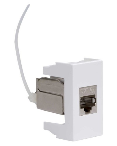 Розетка RJ-45 Viva 1 модуль кат.6A белая (45078). Розетка компьютерная экранированная с одним разъёмом. ДКС в Новомосковске