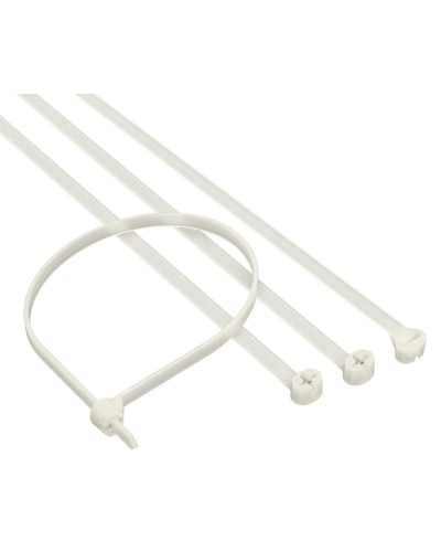 Хомут 2,5x100 P6.6, белый (100шт) (21203SR): Хомут с двойным замком в Новомосковске