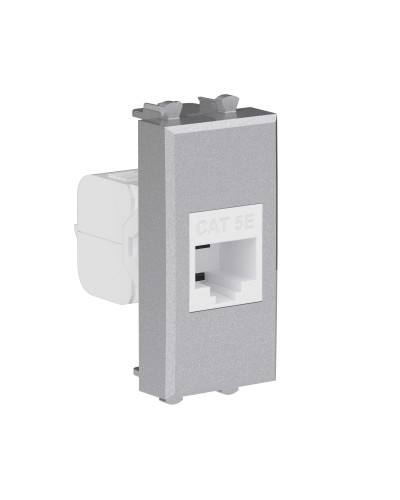 Розетка RJ-45, кат.5E, Avanti, 1 модуль, закаленная сталь (4404661): Розетка компьютерная модульная в Новомосковске