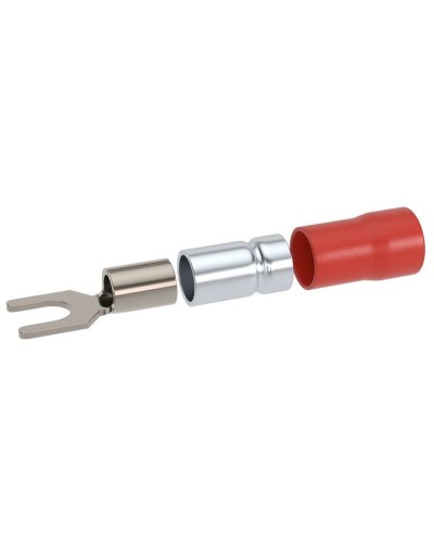 Наконечник вилочный НВИ 0,25-1,5 М5 (D5,3мм) (100 шт) (2A15P-DS-PVC). Наконечник вилочный с изолированным фланцем ПВХ, двойная гильза. ДКС в Новомосковске