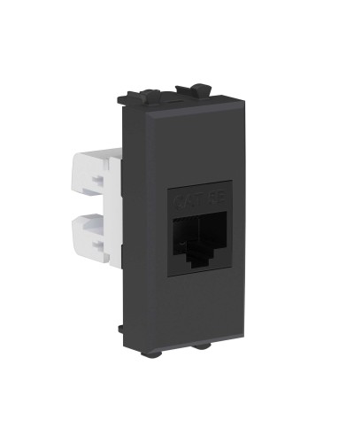 Розетка RJ-45, кат.5E, Avanti, 1 модуль, черный матовый (4412661): Розетка компьютерная модульная в Новомосковске