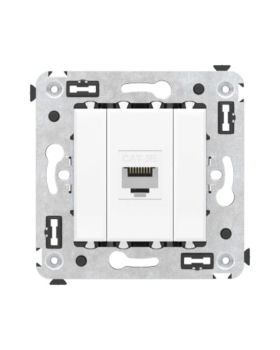 Розетка RJ-45 в стену, кат.5E, Avanti, одинарная, белое облако (4400663). Розетка компьютерная. ДКС в Новомосковске
