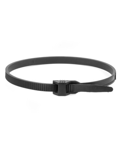 Хомут 9х300 P6.6 черный (100шт) (26502SR). Хомут с плоским замком. ДКС в Новомосковске