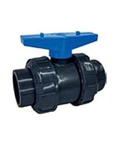 Ecoplast кран шаровый d25 (уплотнение TPV, остальное EPDM) с муфтовым окончанием (49447). Кран шаровый. Экопласт в Новомосковске