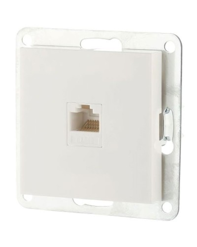 Розетка RJ-45 кат.5е с накладкой, белый LK80 (846104-1). Розетка компьютерная. Экопласт в Новомосковске