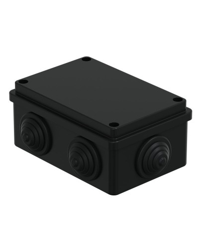 Коробка JBS120 120х80х50, 6 вых., IP55, черная (44008BL-1). Коробка монтажная. Экопласт в Новомосковске