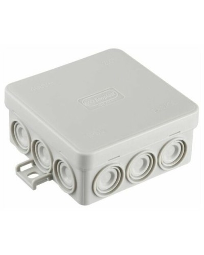 Коробка JBL085 85х85х38, 12 вых., 2P (0,15...4мм²) серая (43455HF-GR). Коробка монтажная, огнестойкая, без галогена. Экопласт в Новомосковске