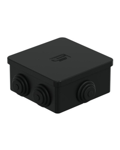Коробка JBS080 85х85х50, 6 вых., IP44, чёрная (44066BL-1). Коробка монтажная. Экопласт в Новомосковске