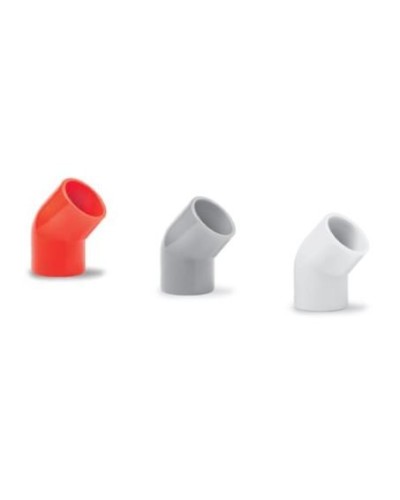 Ecoplast поворот 45гр., для аспирационной системы D25, АБС, белый (10 шт) (49225-10W). Поворот для аспирационной системы. Экопласт в Новомосковске