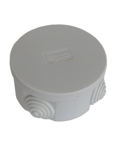 Коробка JBR080 D=80х40, 4 вых. IP44, серая (44005HF). Коробка монтажная, без галогена. Экопласт в Новомосковске