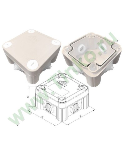 КМ-1010(П)-IP55. Коробка монтажная. Гефест в Новомосковске