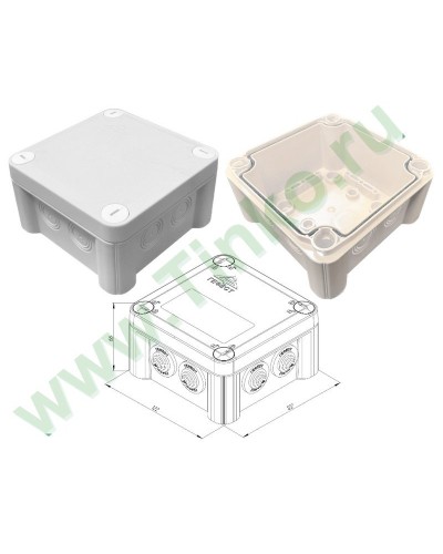 КМ-1212(П)-IP66(БВ). Коробка монтажная. Гефест в Новомосковске