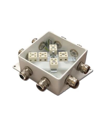 КМ-О (10к*6,0)-IP66-120х120, шесть вводов: Коробка монтажная огнестойкая в Новомосковске