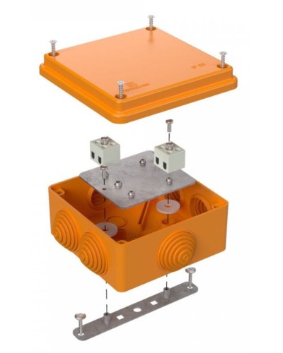Коробка огнестойкая 100х100х50 (40-0300-FR2.5-4). Коробка огнестойкая для открытой установки. Промрукав в Новомосковске