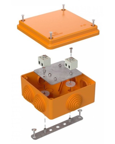Коробка огнестойкая 100х100х50 (40-0300-FR1.5-4). Коробка огнестойкая для открытой установки. Промрукав в Новомосковске