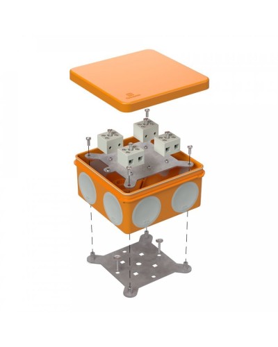 Коробка огнестойкая 100х100х50 (60-0300-FR2.5-8). Коробка огнестойкая для открытой установки. Промрукав в Новомосковске
