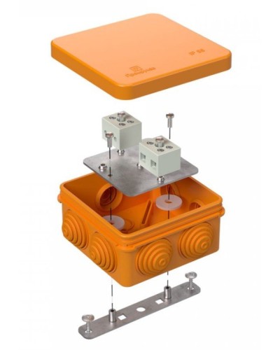 Коробка огнестойкая 40-0210-FR6.0-4 Е15-Е120 80х80х40. Коробка огнестойкая для открытой установки. Промрукав в Новомосковске